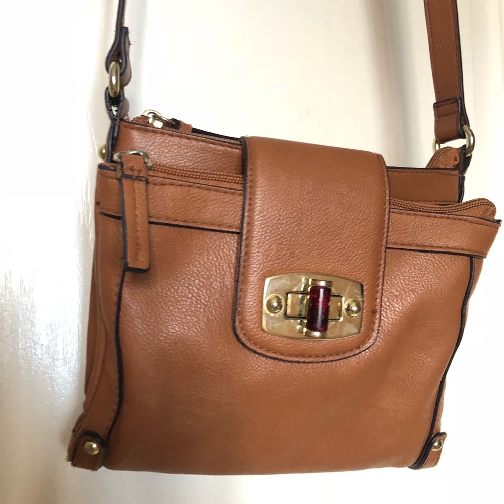Adorable cognac crossbody purse